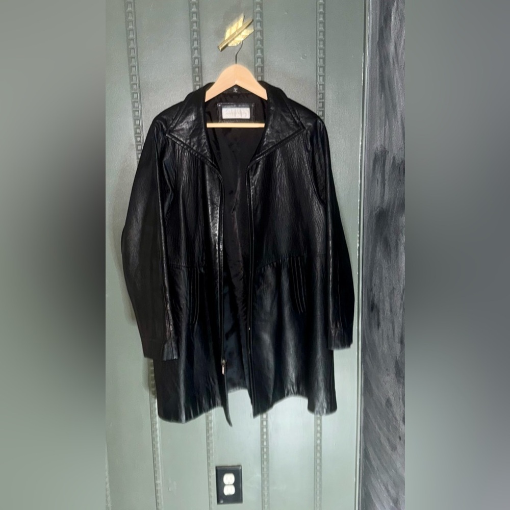 Jones New York l Genuine Leather Jacket l Black l Women's Size: Large - Picture 4 of 16